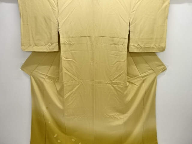 JAPANESE KIMONO / HOMONGI / EMBROIDERY / UME & BUSH CLOVER